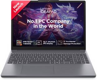 Lenovo Lenovo IdeaPad Slim 3 AMD Ryzen 7 Octa Core 8840H Office 2024 and Backlit Keyboard AMD Ryzen 7 Octa Core 8840HS - (24 GB/1 TB SSD/Windows 11 Home) 15AHP10 Thin and Light Laptop