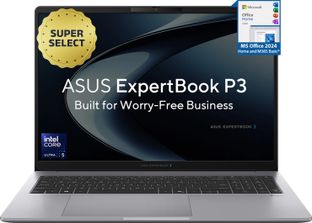 ASUS ExpertBook P3 AI PC IR Cam with 1 Yr ADP Intel Core Ultra 5 225H - (16 GB/512 GB SSD/Windows 11 Home) P3606CCAP-MB0062WS / P3606CCAP-MB0431WS Thin and Light Laptop(16 inch, Misty Grey, 1.80 Kg, With MS Office)
