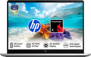 HP Omnibook 3 Next Gen AI PC Snapdragon X - (16 GB/512 GB SSD/Windows 11 Home) Omnibook 3 14-hz0024QU Laptop(14 inch, Silver, 1.42 kg, With MS Office)