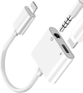 KAELAN Lightning Cable 0.2 m Headphone Lighting to 3.5mm Jack Aux Cable , 2 in 1 Audio and Charge Adapter