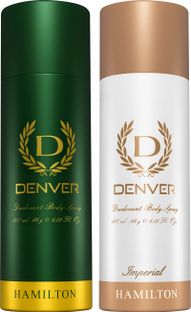 DENVER Hamilton & Imperial Combo Deodorant Spray - For Men(360 ml, Pack of 2)