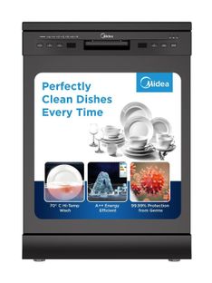 Midea MDWPF1301F(B)IN Free Standing 13 Place Settings Dishwasher