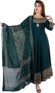 Dimonsher Women Printed Anarkali Kurta(Green)