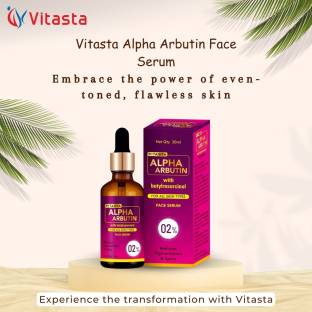 VITASTA Alpha Arbutin Face Serum for Pigmentation,Acne Marks & Spots Removal All Day, Day, Night Usage Serum For Spot Removal For Women, Men Organic Type: Natural ₹125 ₹699 82% off Free delivery