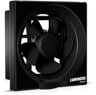LUMINOUS Vento Deluxe 200 mm for Kitchen, Bathroom, and Office Cut-out Size - Sq 242 x 242 mm, Black 2...