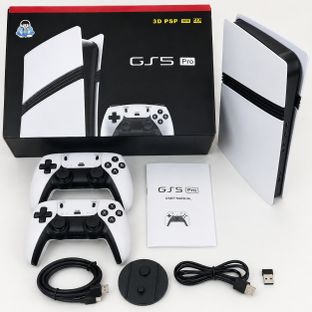 StyleNeste GS5 Pro Retro Gaming Console PSP 64 GB with 30,000+ Built-in Retro, GTA Vice city, Mario, God of war(Black and White, Yes)