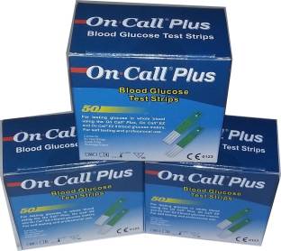 On Call Plus ACON-300 150 Glucometer Strips 4.4682 Ratings & 71 Reviews Model: ACON-300 150 Strips 10 to 900 mg/dl Measuring Range 1 Year or Till Expiry of The Product ₹836 ₹2,200 62% off Free delivery