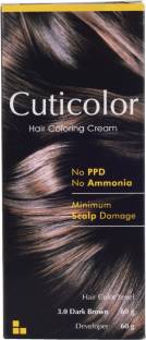 Cuticolor Long Lasting No-ammonia, No PPD Natural Hair Color Cream 60 Gram  , Dark Brown - Price in India, Buy Cuticolor Long Lasting No-ammonia, No PPD  Natural Hair Color Cream 60 Gram ,