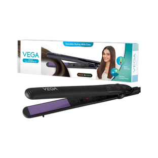 VEGA Adore Hair Straightener For Women,Ceramic Coated Plates VHSH-18N Hair Straightener(Purple, Black)