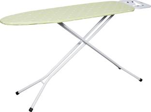 MEDED Premium International Quality, Foldable & Height Adjustable (110 x 33 cm), Green Polka dots Ironing Board