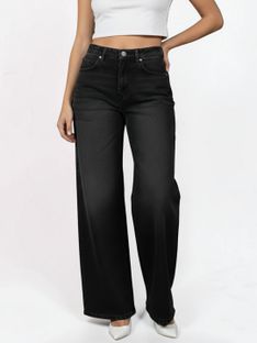 Roadster Wide Leg Women Black Jeans