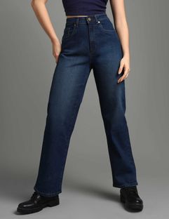 FLYING MACHINE Straight Fit Women Blue Jeans