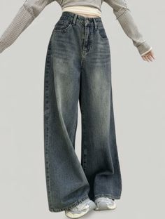 H&H Wide Leg Women Blue Jeans