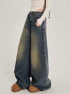 KOTTY Baggy Fit Women Green Jeans
