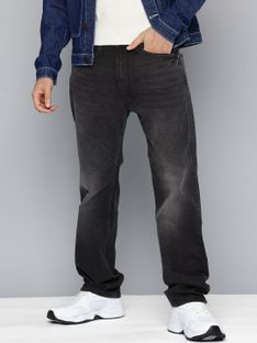 LEVI'S 505 Straight Fit Men Black Jeans