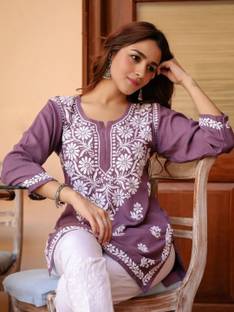 Lascaux Lascaux Women Floral Print, Embroidered Straight Kurta