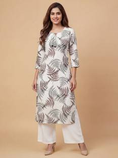 Tibra Attire Tibra Attire Women Floral Print Straight Kurta