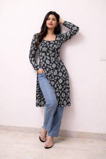 CLANGER CLANGER Women Floral Print Straight Kurta