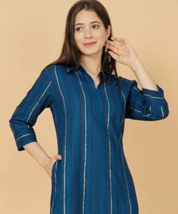 Rimeline Rimeline Women Striped A-line Kurta