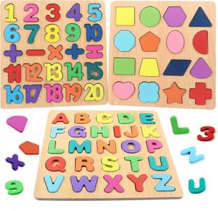 INDIWARRIOR INDIWARRIOR Wooden Puzzle Learning Educational Game Board for Kids, Puzzle Toys