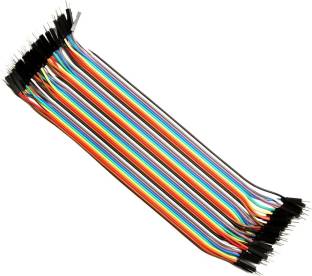 APTECHDEALS Male to Male Breadboard Jumper Wires Set of 40PC 20CM long