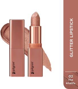 Pilgrim Glitter Lipstick Luxurious 3-D Glitter Formula With Matte Finish(The Khalifa-02, 4.2 g)
