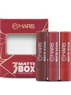 MARS 3 Red and Maroon Matte Lipstick Box Set(Reds and Maroons-01, 9.6 g)