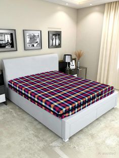 Wings Star King Size Zippered Cotton Breathable, Stretchable Mattress Cover(198 cm x 182 cm, Red)