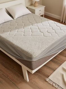 Wakefit Single Size Elastic Strap Terry Cotton Waterproof, Stretchable, Breathable Mattress Cover(183 cm x 107 cm, Grey)