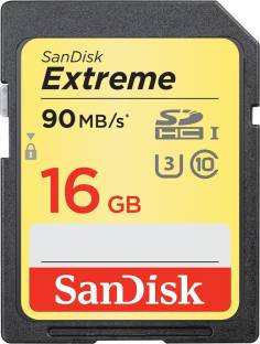 SanDisk Extreme 16 GB SDXC Class 10 90 MB/s  Memory Card
