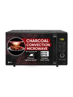 LG 28 L Healthy Heart Recipes, Diet Fry and 360 Motorised Rotisserie for crispy and tasty bar-be-que recipes, Charcoal Convection Microwave Oven(MJ2887BIUM, Black)