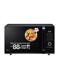 LG 32 L Diet Fry, Auto Cook Menu, Stainless Steel Cavity, Side Swing, Quartz Heater, Child Lock, Convection Microwave Oven(MC3286BLT, Black)