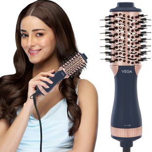 VEGA VHSD-04 Listyle L4 Volumizer Brush for Women Hair Dryer(500 W, Blue Gold)
