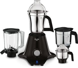 Preethi Boltz 1000 W Mixer Grinder(MG288 | 4 Jars | Powerful Grinding for Chutney, Masala & Batter | Black)