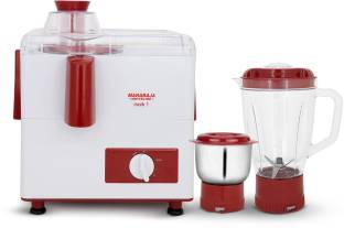 MAHARAJA WHITELINE by MAHARAJA WHITELINE Mark-1 450 W Juicer Mixer Grinder (2 Jars, Red, White)
