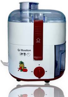 Bostton Juicer 750 Watt with Maxile Power Technology 750 Juicer (1 Jar, White/Cherry)
