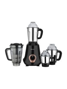 BAJAJ Military 1000 W Mixer Grinder(MILITARY SERIES Glamore 4 JAR 1000W JET BLACK (410626) | 4 Jars | Black)