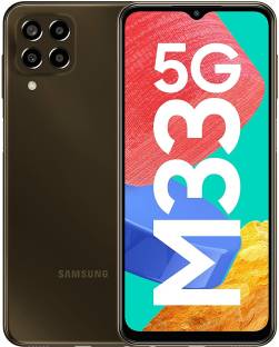 Add to Compare SAMSUNG Galaxy M33 5G (Emerald Brown, 128 GB) 4.31,116 Ratings & 80 Reviews 8 GB RAM | 128 GB ROM 16.76 cm (6.6 inch) Display 50MP Rear Camera 6000 mAh Battery 12 Months Warranty ₹18,093 ₹25,999 30% off Free delivery Bank Offer
