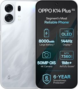 OPPO K14 Plus 5G (Star White, 128 GB)(6 GB RAM)
