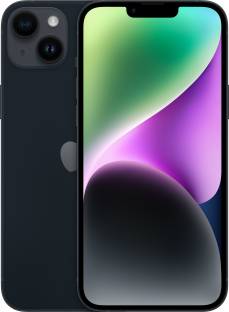 Coming Soon Add to Compare APPLE iPhone 14 Plus (Midnight, 128 GB) 128 GB ROM 17.02 cm (6.7 inch) Super Retina XDR Display 12MP + 12MP | 12MP Front Camera A15 Bionic Chip, 6 Core Processor Processor 1 Year Warranty for Phone and 6 Months Warranty for In-Box Accessories ₹89,900