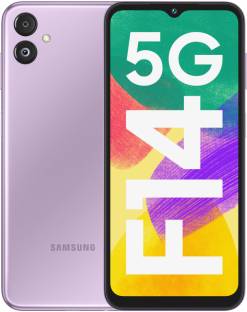 Add to Compare SAMSUNG Galaxy F14 5G (B.A.E. Purple, 128 GB) 4.22,731 Ratings & 232 Reviews 4 GB RAM | 128 GB ROM | Expandable Upto 1 TB 16.76 cm (6.6 inch) Full HD+ Display 50MP + 2MP | 13MP Front Camera 6000 mAh Battery Exynos 1330, Octa Core Processor 1 Year Manufacturer Warranty for Device and 6 Months Manufacturer Warranty for In-Box Accessories ₹13,490 ₹17,490 22% off Free delivery Top Discount on Sale Upto ₹12,700 Off on Exchange