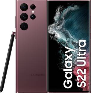 Add to Compare SAMSUNG Galaxy S22 Ultra 5G (Burgundy, 256 GB) 4.47 Ratings & 1 Reviews 12 GB RAM | 256 GB ROM 17.27 cm (6.8 inch) Quad HD+ Display 108MP + 12MP + 10MP + 10MP | 40MP Front Camera 5000 mAh Lithium-ion Battery Octa Core Processor 1 Year Manufacturer Warranty for Device and 6 Months Manufacturer Warranty for In-Box Accessories ₹1,09,999 ₹1,31,999 16% off Free delivery Upto ₹17,000 Off on Exchange No Cost EMI from ₹12,223/month