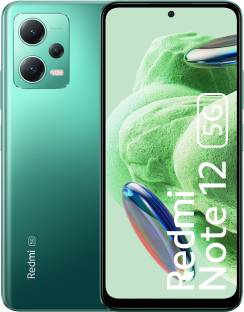 Add to Compare REDMI Note 12 5G (Frosted Green, 128 GB) 4.21,102 Ratings & 77 Reviews 6 GB RAM | 128 GB ROM | Expandable Upto 1 TB 16.94 cm (6.67 inch) Full HD+ Display 48MP + 8MP + 2MP | 13MP Front Camera 5000 mAh Battery Qualcomm Snapdragon 4 Gen 1 Processor 1 Year Manufacturer Warranty for Phone and 6 Months Warranty for In the Box Accessories ₹18,999 ₹21,999 13% off Free delivery by Today Saver Deal Upto ₹17,200 Off on Exchange