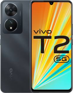 Add to Compare vivo T2 5G (Velocity Wave, 128 GB) 4.74,379 Ratings & 171 Reviews 6 GB RAM | 128 GB ROM 16.21 cm (6.38 inch) Full HD+ Display 64 MP (OIS) + 2MP | 16MP Front Camera 4500 mAh Battery Snapdragon 695 Processor 1 Year of Device & 6 Months for Inbox Accessories ₹18,999 ₹23,999 20% off Free delivery Upto ₹18,200 Off on Exchange No Cost EMI from ₹6,333/month
