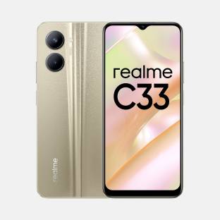 Add to Compare realme C33 2023 (Sandy Gold, 64 GB) 4.51,698 Ratings & 53 Reviews 4 GB RAM | 64 GB ROM | Expandable Upto 1 TB 16.51 cm (6.5 inch) HD+ Display 50MP + 0.3MP | 5MP Front Camera 5000 mAh Lithium Ion Battery Unisoc T612 Processor 1 Year Manufacturer Warranty for Phone and 6 Months Warranty for In-Box Accessories ₹9,999 ₹12,999 23% off Free delivery Upto ₹9,450 Off on Exchange Bank Offer