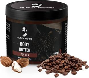 BLACK BEARD Raw and Naked Coffee Body Butter for Men |VIT-E Shea Butter, Cocoa Butter, Coffee Extract, Glycerin |Reduces Breakouts, Acne & Signs of Aging