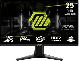 MSI MAG Series 62.23 cm (25 inch) Full HD LED Backlit IPS Panel Gaming Monitor (MAG 255F E20)(AMD Free Sync, Response Time: 0.5 ms, 200 Hz Refresh Rate)