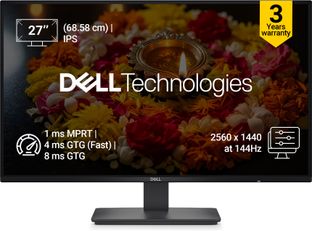 DELL SE Series 68.58 cm (27 inch) Quad HD LED Backlit IPS Panel with AMD FreeSync, Eye Comfort Technology, Flicker-Free, HDMI/DP Connectivity, Elegant Design Monitor (SE2726D)(AMD Free Sync, Response Time: 1 ms, 144 Hz Refresh Rate)