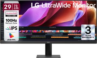 LG UltraWide 73.0 cm (29 inch) WFHD LED Backlit IPS Panel with HDR10, sRGB 99%, 3-Side Virtually Borderless, Reader Mode, Flicker Safe, HDMI x 2, Tilt Adjustable Monitor (29U511A-B.BTR)(AMD Free Sync, Response Time: 5 ms, 100 Hz Refresh…