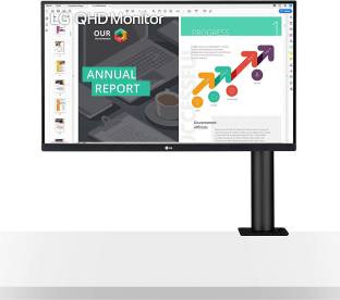 LG 27 inch Quad HD Gaming Monitor (Ergo IPS Monitor with HDR 10 Compatibility and USB Type-C Connectiv...